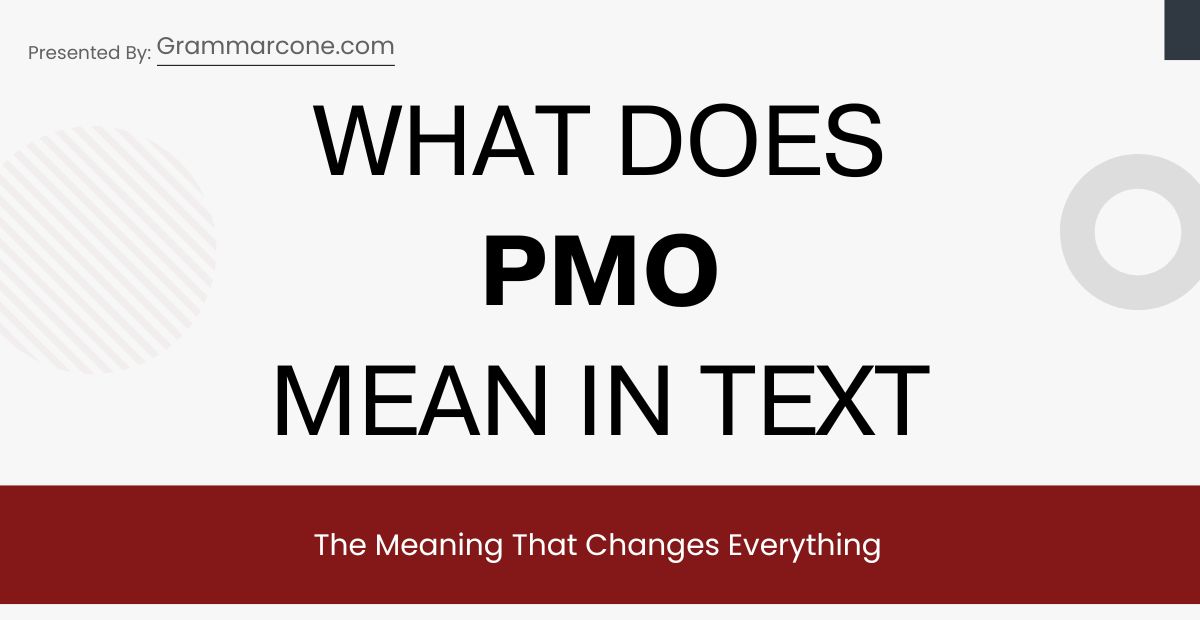 What Does PMO Mean in Text? The Meaning That Changes Everything